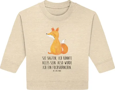 Produktbild von Mr. & Mrs. Panda Organic Baby Pullover Einhorn Wunsch 12. - 18. Monat - Natural Raw - Geschenk, Füchse, Einhörner, Bullover, Fuchs, Unicorns, Unicorn, Fuchshörnchen