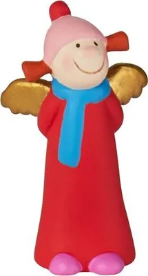 A ceramic angel figurine.