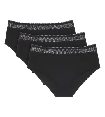 Produktbild von Triumph Damen Midislip 3-Pack Feel of Modal - BLACK - Größe XS