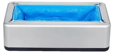Immagine prodotto di Distributore di copriscarpe, 100 pezzi, copriscarpe riutilizzabili, materiale in seta resistente, BIANCO