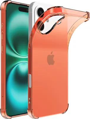 Obrázek produktu pro Smartphonica Pouzdro na telefon vhodné pro iPhone 16 Plus Průhledné nárazuvzdorné silikonové pouzdro s nárazovými hranami - nárazuvzdorný zadní kryt pouzdra - červený