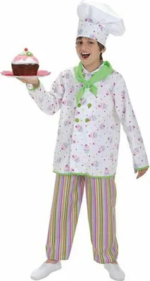 Produktbild von Verkleidung für Kinder Chefkonditor (4 Stücke) - 5-7 Jahre