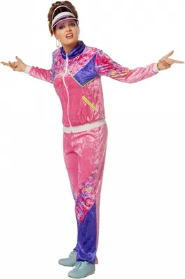 Produktbild von 80s Trainingsanzug Damen Kostüm für Mottopartys & Fasching Größe: 48