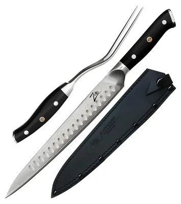 Image de Zelite Couteau Cuisine, Ensemble de 4 Couteaux à Steak, Couteau de type japonais en Acier du Damas, Kit Couteau Cuisine Professionnelle de 12,7 cm, Couteaux et Ustensiles de Cuisine, Set Couteau à Manche Noir