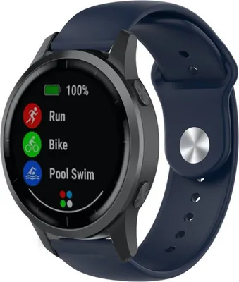 Produktbild von Strap-it Garmin Vivoactive 4 Sportarmband - 45mm - Dunkelblau