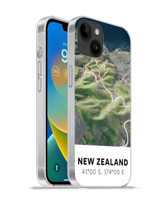 Produktbild von MuchoWow® Handyhülle Schutzhülle Hülle für Apple iPhone 14 Plus - Soft case Neuseeland - Wasser - Grün - Strand Silikon Softcase Handy Hülle - Abbildung