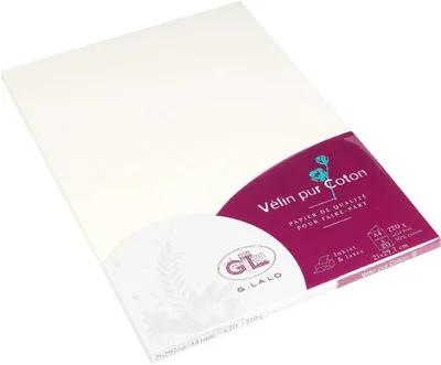 Produktbild von Briefblock A4 Baumwollpapier Velin 220 g creme G. Lalo 100 Blatt