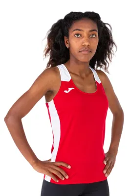 Image de Joma Record Ii Sans Manche Femme, Rot-Weiss, M
