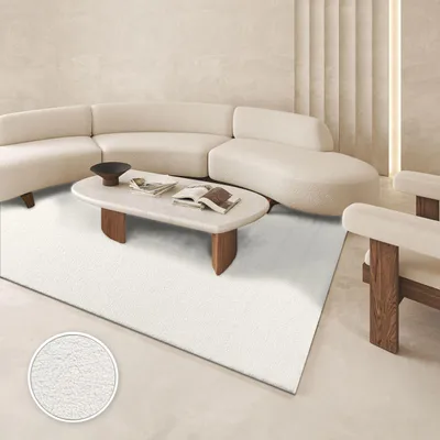 Produktbild von TT Home Wohnzimmer Teppich Kinderzimmer Schlafzimmer Langflor Unifarben Kunstfell Fellimitat Teddy Weich Moderner Style Waschbar Größe 80x150 cm