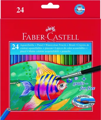 Immagine prodotto di Matite acquerellabili FABER-CASTELL KINDER-AQUARELL, colori assortiti, 1 pz.