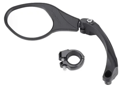 Produktbild von Fahrrad Rückspiegel 360° drehbar Lenkerspiegel für Mountainbike Rennrad Ebike schwarz mit Reflektor