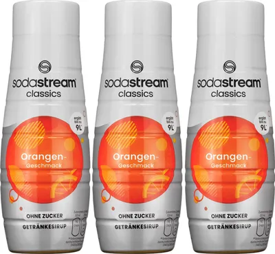 Image de SodaStream Sirop d'orange sans sucre 440ml, 3 pièces