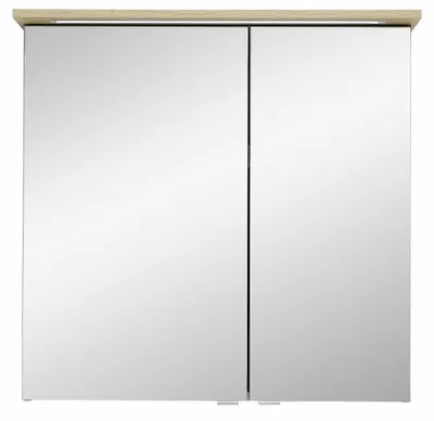 Produktbild von Pelipal Spiegelschrank Münster mit LED Beleuchtung eiche 72 x 71,6 cm