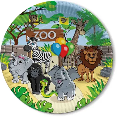 Produktbild von Zoo Pappteller 8 Stk