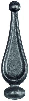 Produktbild von LogistSystem 1 Stück Zierspitze Metall 88x28mm (HxB) / ∅ 24 Zaundekoration 40.098.03