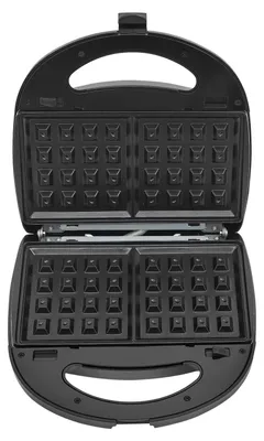 Produktbild von 10-in-1 - Sandwichmaker & Waffeleisen - Wechselbare Platten - Für Waffeln, Donuts, Fleischbällchen, Eierrollen - 700–800 W - 220–240 V - Schwarz