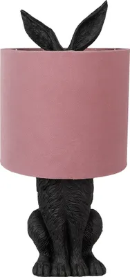 Immagine prodotto di Clayre & Eef Lampada da tavolo Rabbit Ø 20x43 cm Nero Rosa Plastica
