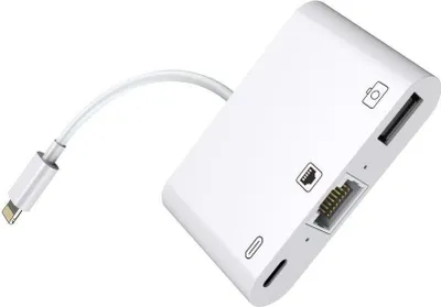 Zdjęcie produktu dla Microconnect W125648613 RJ45 - Lightning - USB Lightning Hub Weiß (W125648613)