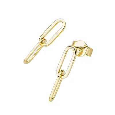 Produktbild von Karat Ohrringe Ohrstecker Damen Ovale Elemente 375 Gelbgold 94045540