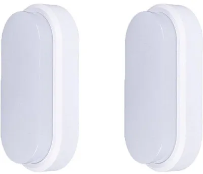 Obrázek produktu pro Sada 2 ks LED stropních svítidel – odolná proti vlhkosti – 12 W – osvětlení sklepa – vodotěsná – ideální do koupelny, obývacího pokoje a sklepa – neutrální světlo – bílé
