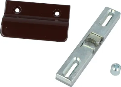 Produktbild von Balkontür-Set Aluminium Balkontürgriff Balkontürschnäpper mit Hülse Alu Ziehgriff Schokoladenbraun - RAL8017