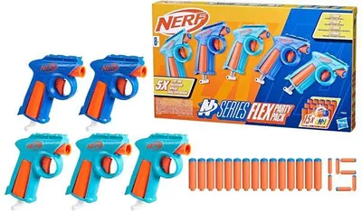 Immagine prodotto di Hasbro Nerf Serie N Party Pack, 5 blaster F9839EU5