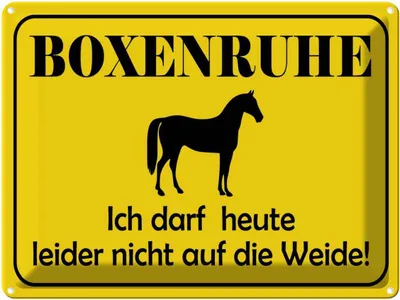 Produktbild von vianmo Blechschild 30x40 cm Boxenruhe nicht auf die Weide Pferd Warnschild Hinweisschild Sicherheit Vorsicht