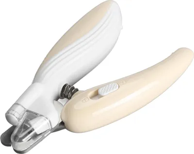 Immagine prodotto di Tagliaunghie per animali domestici Tagliaunghie a luce LED Tagliaunghie in acciaio inox di sicurezza per cani con impugnatura ergonomica Beige