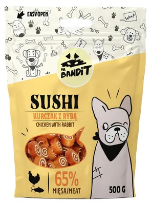 Produktbild von Mr Bandit SUSHI Huhn mit Fisch 500g - natürlicher Snack für Hunde