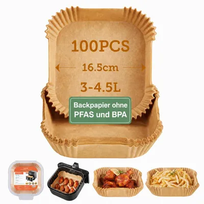 Produktbild von Cosori Airfryer Backpapier ohne PFAS und BPA, 100 Stück, 3-4,5 L