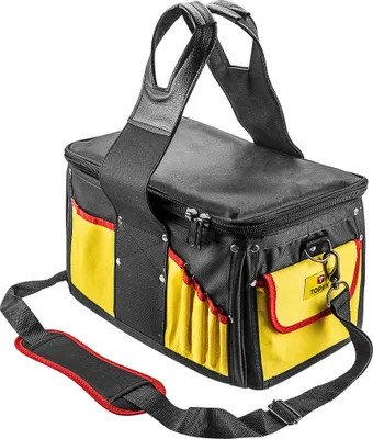 Produktbild von TOPEX Werkzeugtasche, Werkzeugbeutel, Werkzeugtasche, Haushaltswerkzeugtasche - S - 16 Taschen 41 x 23 x 23 cm