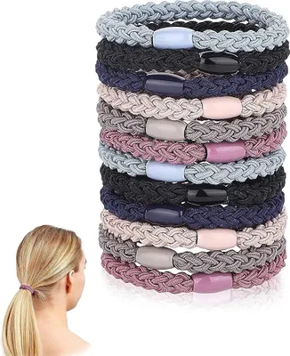 Immagine prodotto di set di 12 braccialetti per capelli intrecciati da donna e da ragazza per trecce elasticizzati e riutilizzabili