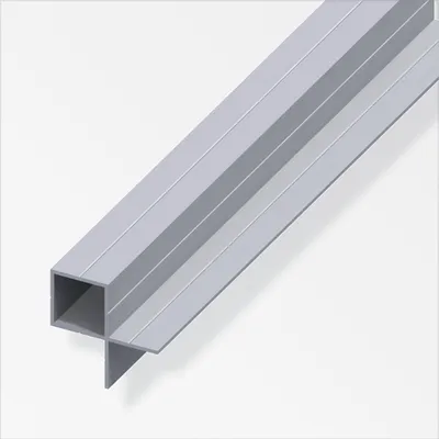 Produktbild von alfer Quadratrohr 1 m, 14 x 7.5 mm - silber