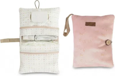 Produktbild von Wickeltasche und Organizer, 2-in-1 kompakt, rosa, für unterwegs