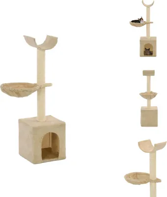 Zdjęcie produktu dla vidaXL Drapak dla kota z sizalowym drapakiem 105 cm beżowy - Drapaki
