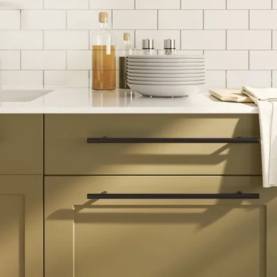 Produktbild von Möbel Möbelgriffe 5 Stk. Schwarz 320 mm Edelstahl - Schrankgriffe &58675