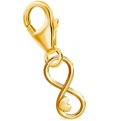 Unendlichkeit Charm Anhänger I Zeitlose Eleganz in Gelbgold