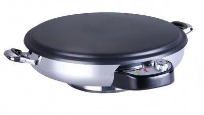 Produktbild von Roland Germany Crepes Maker Fladenbäcker 50cm – Elektrischer Pfannkuchen Yufka Katmer Gerät – 2300W, beschichtet, Temperaturregler, Edelstahl,