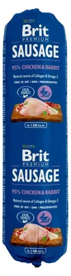 Zdjęcie produktu dla BRIT karma mokra dla psa sausage Chicken Rabbit 800g