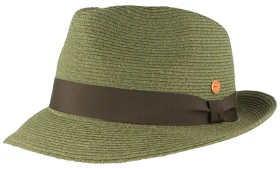 Mayser knautschbarer Strohhut Trilby Maleo mit UV Schutz 80 in grün