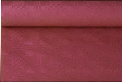 Produktbild von Papstar Papiertischtuch mit Damastprägung 6 m x 1,2 m bordeaux, 12 x 1 Rolle