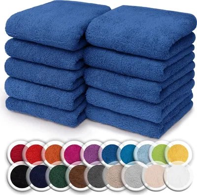Produktbild von Frottier Seiftücher 10er Pack 30x30cm, 100% Baumwolle, Royal blau
