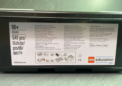 The image shows the side label of a black LEGO Education EV3-Basis-Set box.