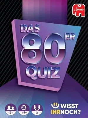 Produktbild von Jumbo Spiele 1110100512, Das 80er Quiz, Kartenspiel, Deutsche Ausgabe