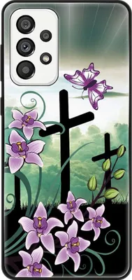 Produktbild von König Design Hülle kompatibel mit Samsung Galaxy A73 5G Kunststoff Soft Handyhülle - Handy Case Lotusblume