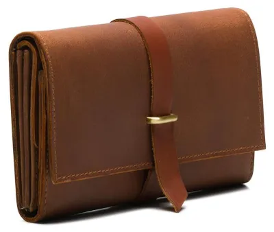 Productafbeelding van Beocca Yarra leren portemonnee, 18 x 10 x 3 cm, Cognac