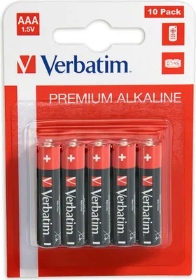 Image de Verbatim Alkaline Battery Aaa Lr0310Szt 49874