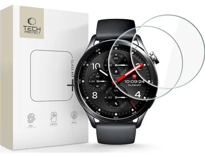 Produktbild von 2x Gehärtetes Glas für Xiaomi Watch S5, Tech-Protect Glass Fit Plus