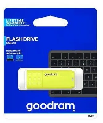 Zdjęcie produktu dla Pendrive GOODRAM UME2 128GB USB 2.0 Yellow