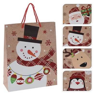 Obrázok produktu pre taška dárková 32x26x10cm (L) VÁNOČNÍ mix dekorů